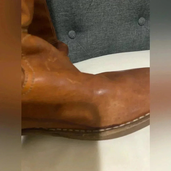 COACH Weslyn Whiskey Genuine Leather Buckle Tall Riding Boots size 7 - Picture 7 of 14